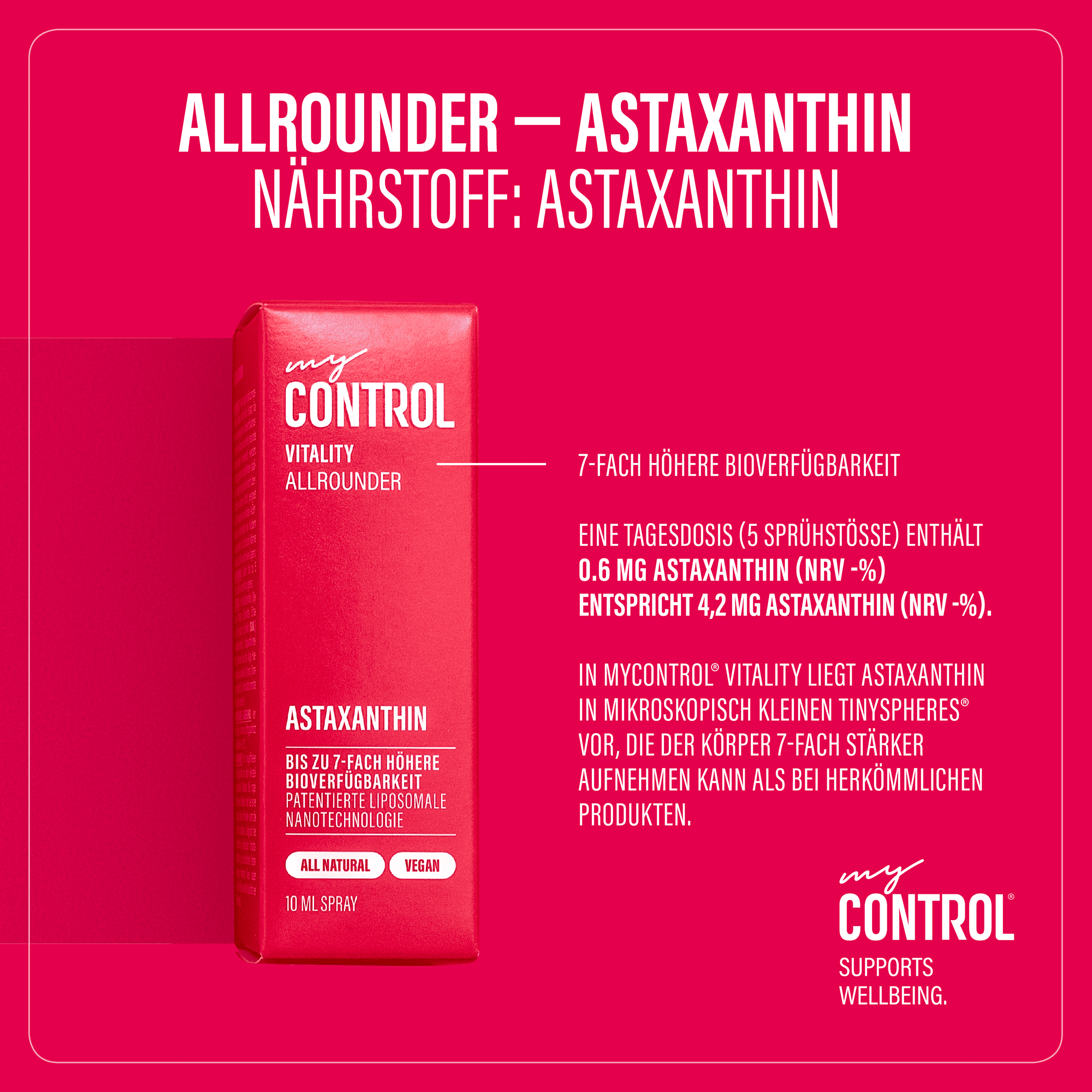 Allrounder Astaxanthin Nährstoff Spray