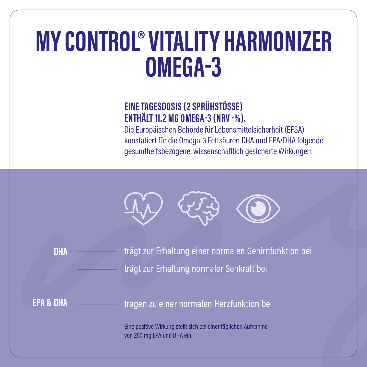 Harmonizer Omega-3 Tagesdosis und Health Claims