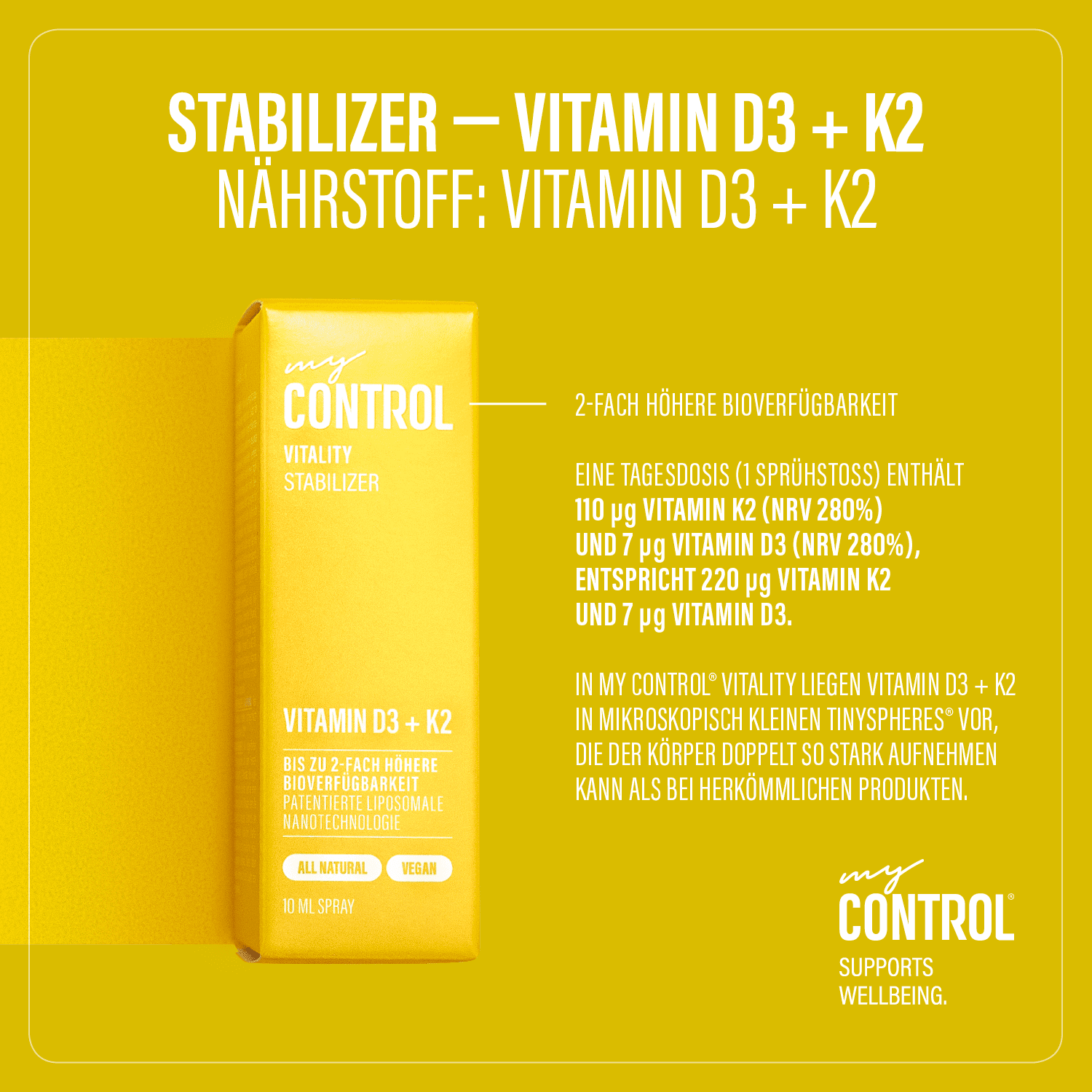 Stabilizer – Vitamin D3 + K2 Spray