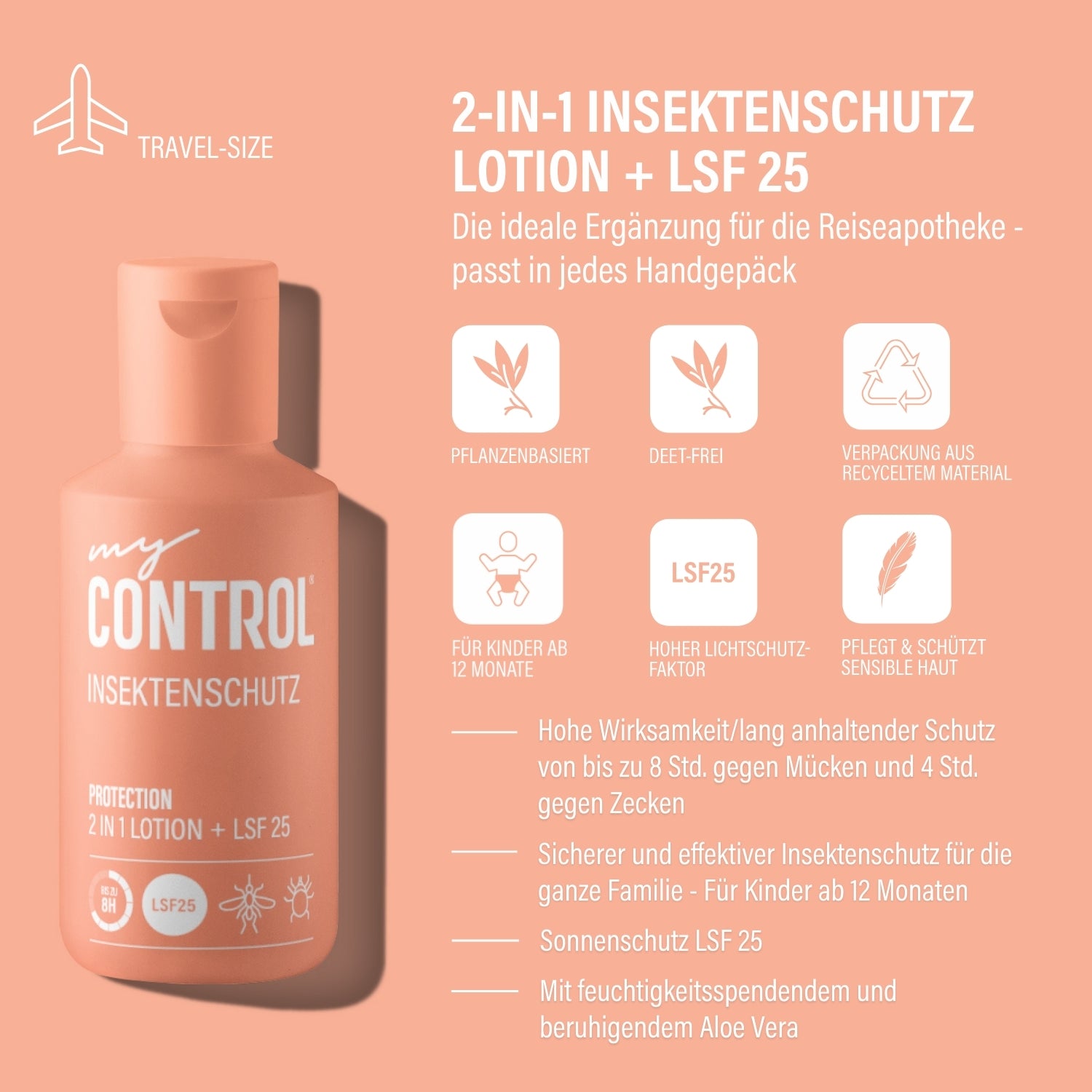 2-in-1 Insektenschutz Lotion +LSF 25