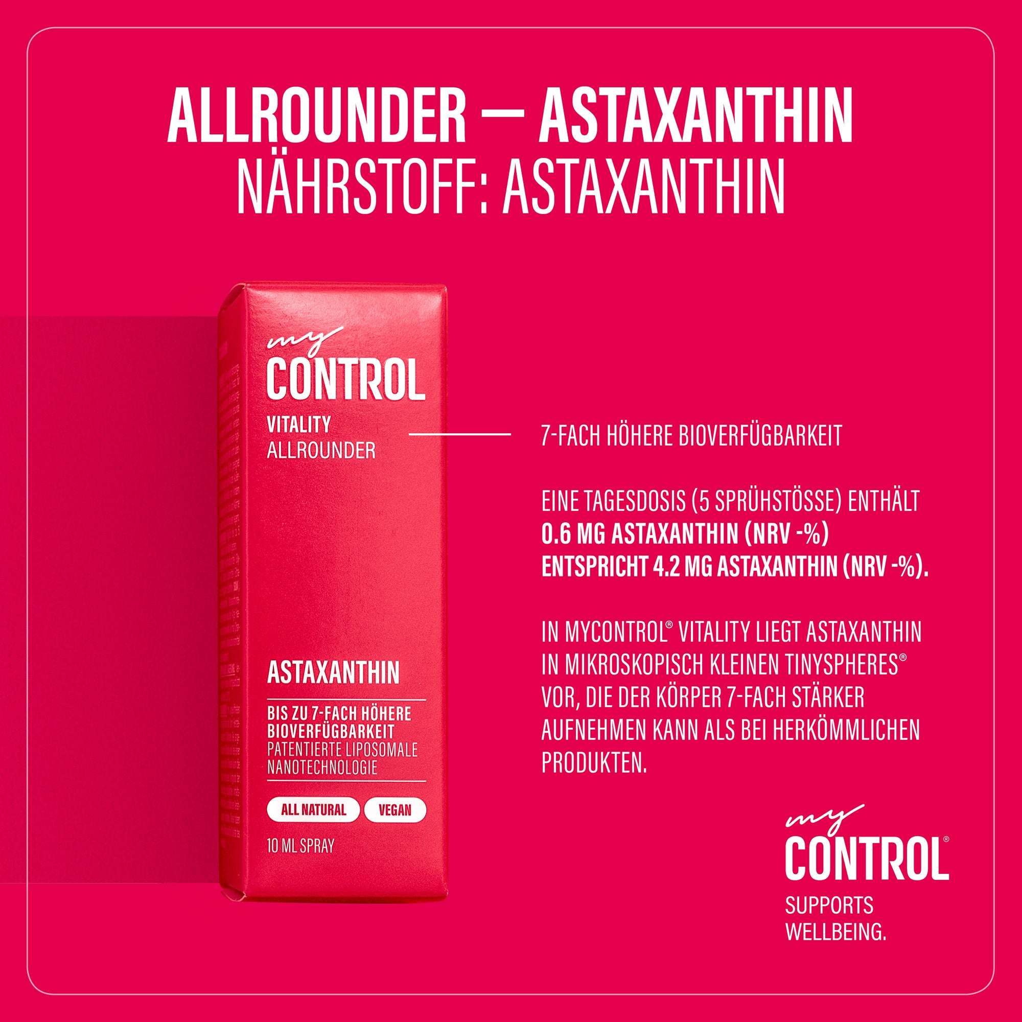 Allrounder Astaxanthin Nährstoff Spray