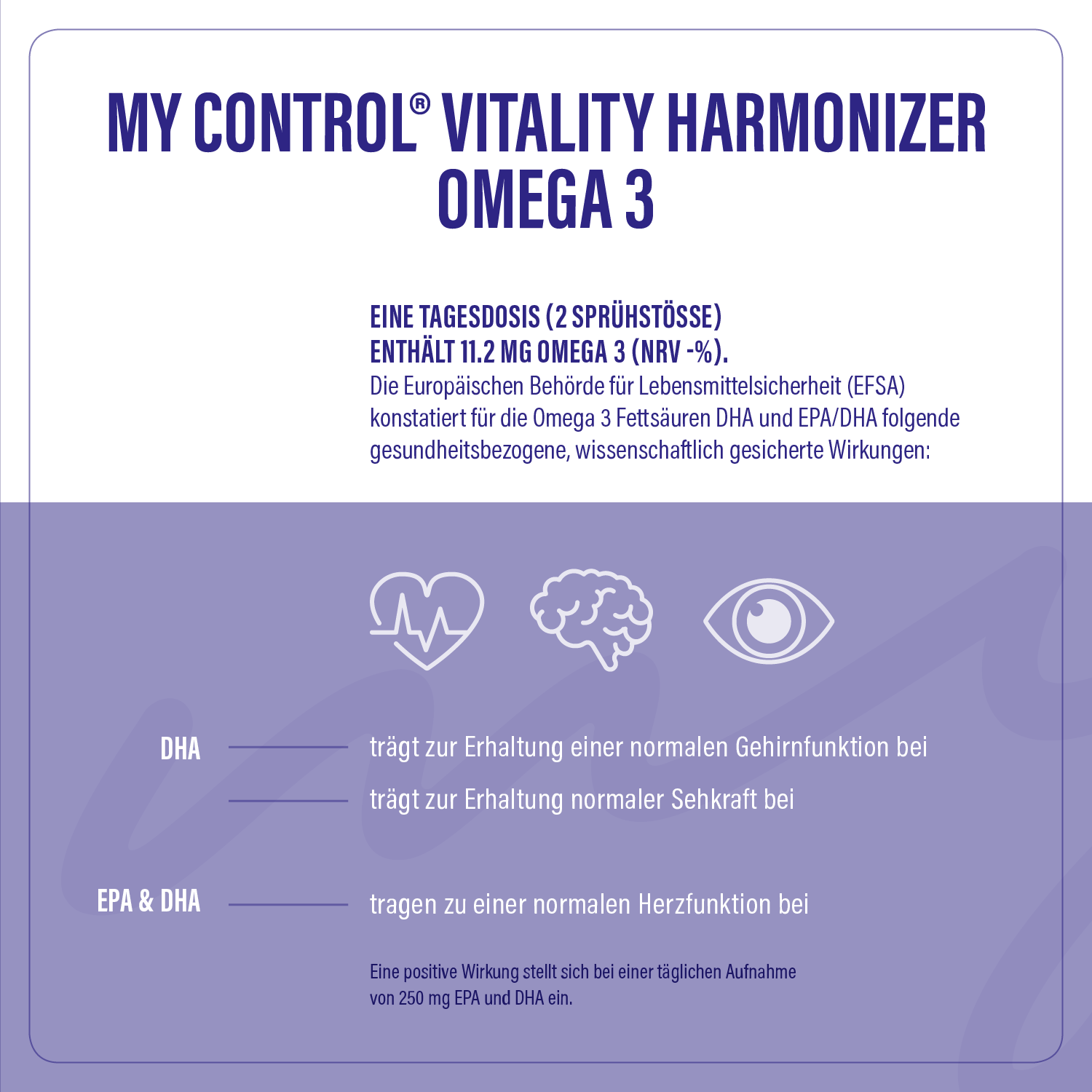 Harmonizer Omega-3 Tagesdosis und Health Claims