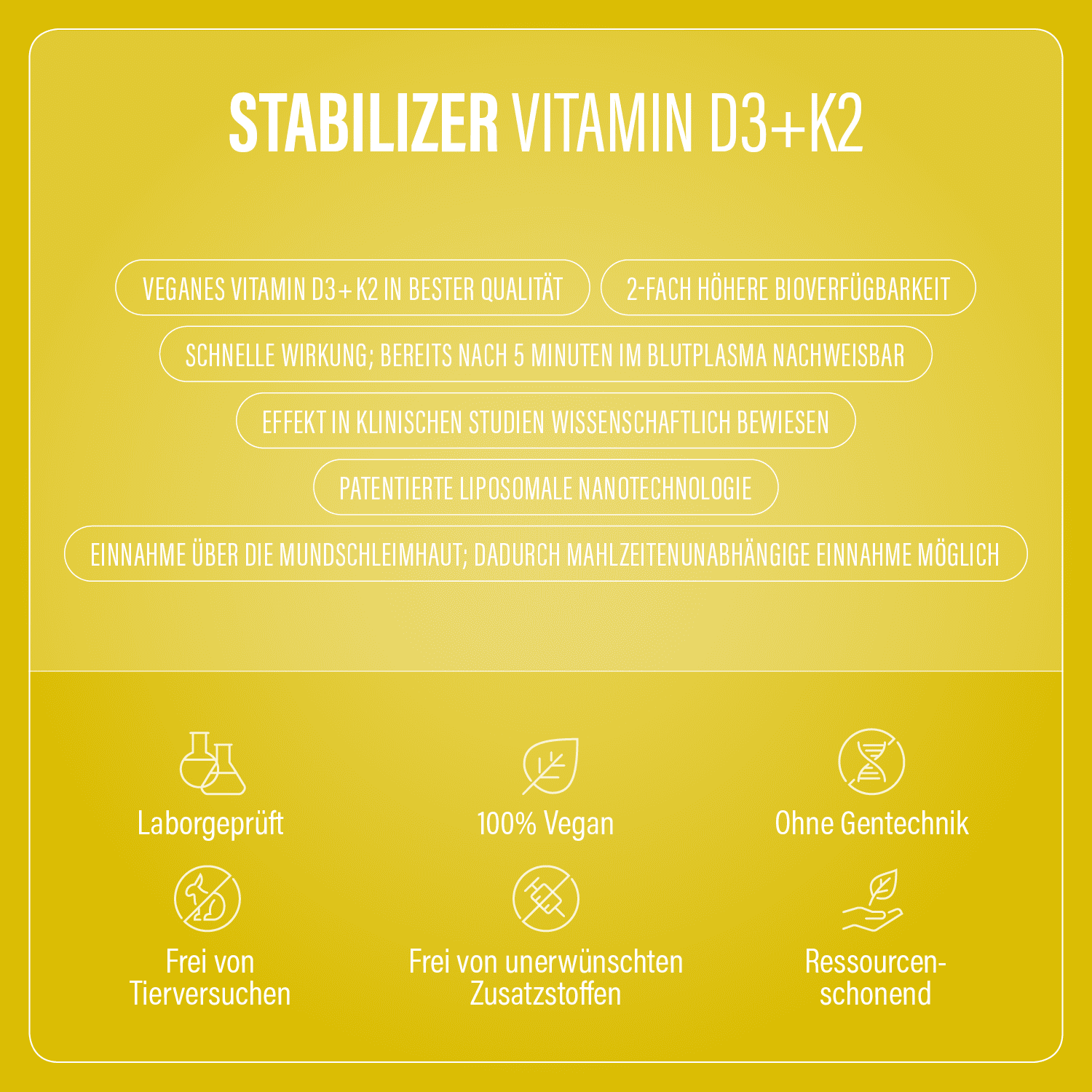 Stabilizer – Vitamin D3+K2 Nahrungsergängzungsmittel Spray Vorteile