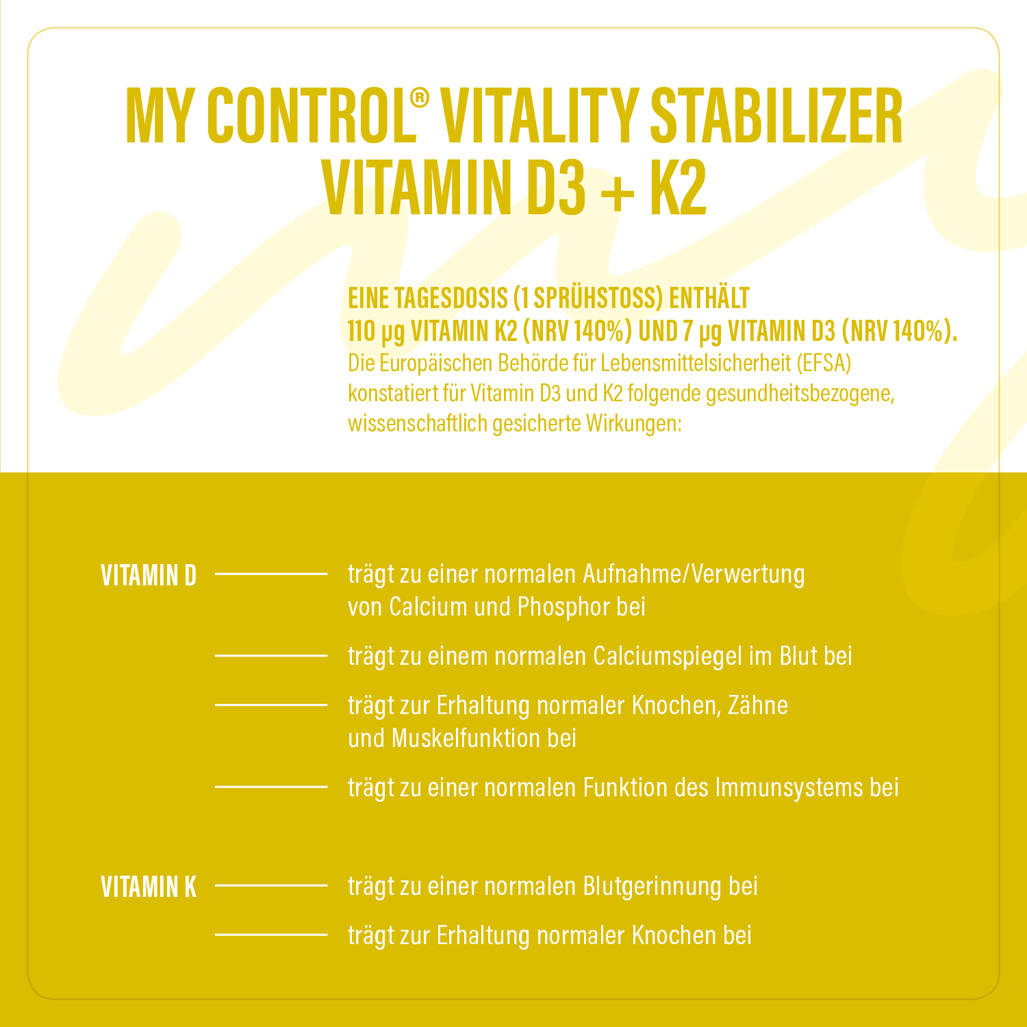 Vitamin D3 und K2 Tagesdosis und Health Claims
